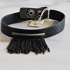 NWT - Elegant Black Beaded Fringe Bracelet